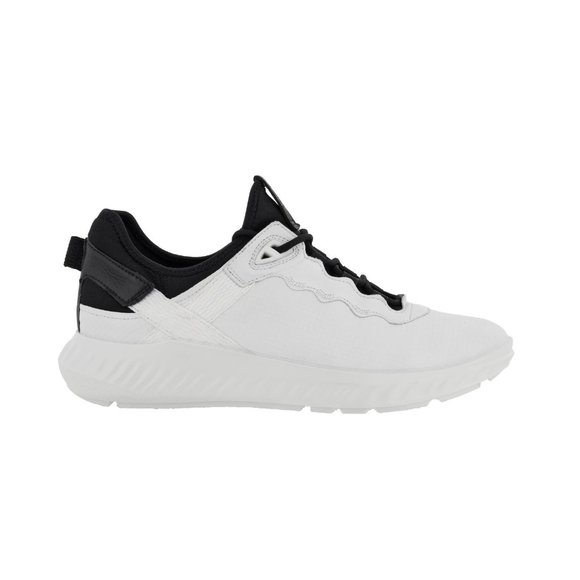 Ecco Men's ATH-1FM Luxe Lace Up Leather Sneaker Comfort Shoe White Black 47 - Picture 7 of 9